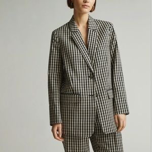 Everlane The TENCEL™ Oversized Blazer Khaki / Black Size 12 NWT
